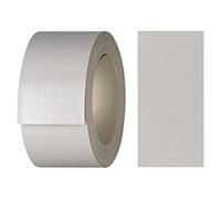 haggiy - Nastro per bordatura in melamina con colla a fusione, 40 mm x 5 m | Bordo termoadesivo per mensole e pannelli | Nastro per bordi - Decoro: grigio chiaro