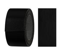 haggiy Nastro per bordi in melamina con adesivo a caldo, 40 mm x 5 m, nastro termoadesivo per bordi per mensole e pannelli, decorativo, nero liscio