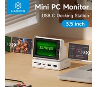 Hagibis 3.5 pollici IPS Mini schermo AIDA64 Mini PC CPU RAM HDD Monitor dati Display Sub Screen con Hub USB C per Laptop PC MacBook