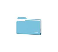 Hagi lloggiamento SSD, stile cartella USB 3.2 Gen2 10Gbps a NVMe PCI-E M.2 SSD Case, M.2 custodia per disco rigido esterno per MacBook, laptop, iPad, Android, iPhone 17 Pro Max (blu 2230-2280)