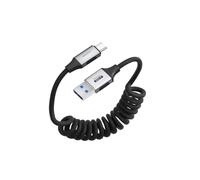 Hagi avo USB a spirale, 4.9FT USB3.2 60W Cavo di ricarica rapida | Ricarica rapida da 60 W, trasferimento dati 10 Gbps, CarPlay e Android Auto, per iPhone 18/17/16/15 Pro Max