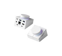 Hagibis Hub USB C con pulsanti di scelta rapida, docking station RGB Type-C con HDMI 4K@60Hz, PD 100W, USB-C 5Gbps, 2 USB3.0, 2.5G RJ45, AUX, SD3.0, Micro SD3.0 per MacBook iPad Pro Laptop (bianco)