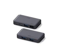 Hagibis Interruttore USB 3.0, 2 computer che condividono dispositivi USB C e A, selettore KM USB 5Gbps per PC Laptop Stampante Scanner Mouse Tastiera