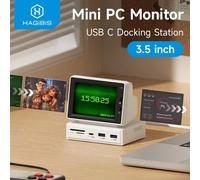 Hagibis Mini schermo IPS da 3,5 pollici AIDA64 Mini PC CPU RAM HDD Monitor dati Display sottopiede con hub USB C per PC portatile MacBook