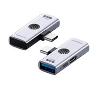 Hagibis Splitter USB-C con ricarica rapida da 100 W e USB 3.2 da 10 Gbps, adattatore OTG 2 in 1 per iPhone 16/15 Pro Max, iPad Pro, MacBook, Rog Ally, Steam Deck, Quest 3 2 (TUA08 USB + PD)