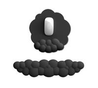 HAGJII Cloud Poggiapolsi Per Tastiera Del Computer Memory Foam Tappetino Mouse Poggiapolsi Ergonomico Appoggio Per Polsi Da Tastiera Base Antiscivolo Per Un Uso Prolungato(Nero)