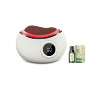 HAGJII Gua Sha Elettrico Con Calore E Microcorrente, Terapia Con Luce Led Dispositivo Di Bellezza Per La Riduzione Delle Rughe(Red Bian Stone)