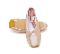 HAGJII Raso Allacciate da Danza Scarpe da Punta Ballerine Donna Antiscivolo | Scarpe Da Allenamento Da Studio, Con Chiusura A Nastro Che Garantisce Sicurezza Alla Caviglia