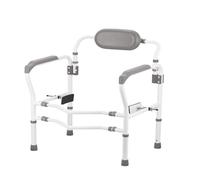 HAGJII Supporti Di Sicurezza Per WC Regolabile Telaio Di Sicurezza Per WC Con Impugnature Antiscivolo, Supporto Per WC Per Anziani E Disabili, Bagno Corrimano Di Sicurezza(Gray)