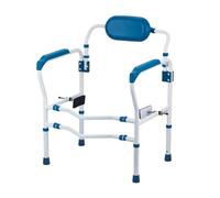 HAGJII Supporti Di Sicurezza Per WC Regolabile Telaio Di Sicurezza Per WC Con Impugnature Antiscivolo, Supporto Per WC Per Anziani E Disabili, Bagno Corrimano Di Sicurezza(Blu)