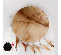 HAGJII Tamburo Sciamanico Con Pelle Di Bufalo Design Nativo Americano, 16/18/20 Pollici Tamburo Rituale E Musica Spirituale Fatto A Mano Tamburo A Cornice, Tamburo A Mano(Original color model 45cm)