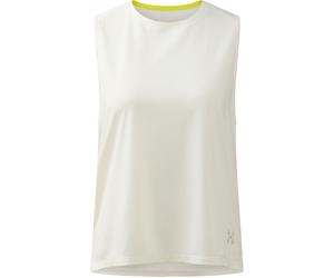 Haglöfs - Canottiera da escursionismo leggera e traspirante - L.I.M Ridge Tank W Soft White per Donne in Poliestere Riciclato - Taglia L - Bianco