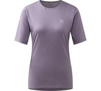 Haglöfs - T-shirt da escursionismo leggero e traspirante - L.I.M Ridge Tee W Purple Fog per Donne in Poliestere Riciclato - Taglia S - Viola