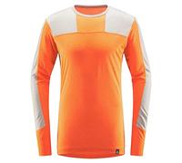 HAGLOFS 605089_4R2 Natural Tech Crew Neck Maglia Lunga Uomo Concrete/Flame Orange Taglia L
