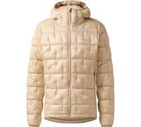 Giacca con cappuccio haglofs hede down beige da uomo