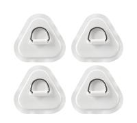 HAGNA 4 Pezzi D-Ring Pad Marine, Patch In Acciaio Inox Con Anello A D Per Canotto Kayak Sup, Accessorio Per Canoa, Per Fibbia Fissa Corda Sup Paddle(Bianco,A)