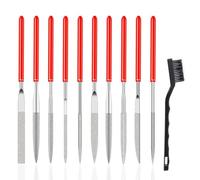 HAGNA Set Di 10 Mini Lime Diamantate Per Modellismo Con Una Spazzola,Accessori Per Stampanti 3D Per Legno, Gioielli, Metallo, Pietra,Per La Pulizia
