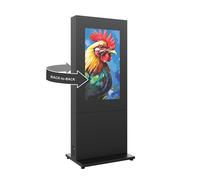Hagor HP chiosco 46" FS - B2B supporto a colonna indoor per due schermi, back-to-back | formato ritratto | diagonale display: 2 × 46″
