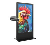 Hagor HP chiosco 75" FS - B2B supporto a colonna indoor per due display, back-to-back | formato ritratto | diagonale display: 2 × 75″
