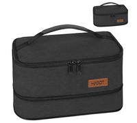 HAGOT 7.5L Borsa Termica, Porta Pranzo Termico Riutilizzabile per Uomini Donne Bambini, Termica a Tenuta Stagna per Picnic, Scuola, Lavoro (Nero)