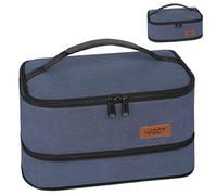 HAGOT 7.5L Borsa Termica, Porta Pranzo Termico Riutilizzabile per Uomini Donne Bambini, Termica a Tenuta Stagna per Picnic, Scuola, Lavoro (Nero)