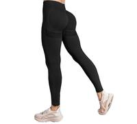 HAGOT Leggings Senza Cuciture per Sollevare i Glutei da Donna, Pantaloni da Yoga a Vita Alta, Leggings Contenitivi per Yoga, Allenamento, Corsa, Sport, L