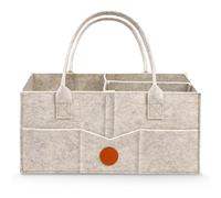 HAGOT Organizzatore Pannolini del Bambino, Portatile con Scomparti Rimovibili Pieghevole in Feltro, per Salviette Umidificate e Articoli