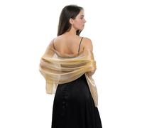 HAGOT Stola Elegante Donna Cerimonia, Per Sposa Damigella Cerimonia Matrimonio Serata, Champagne Gold