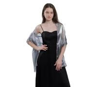 HAGOT Stola Elegante Donna Cerimonia, Per Sposa Damigella Cerimonia Matrimonio Serata, Grigio scuro