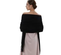 HAGOT Stola Elegante Donna Cerimonia, Per Sposa Damigella Cerimonia Matrimonio Serata, Grigio scuro