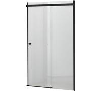 Hagser Alena porta doccia 140 cm scorrevole nero opaca/vetro trasparente HGR21000021