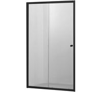 Hagser Ava porta doccia 120 cm scorrevole nero opaca/vetro trasparente HGR15000021