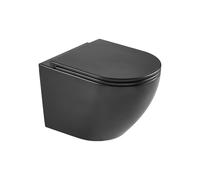 Hagser Beno vaso wc sospeso senza brida nero opaco HGR80000042