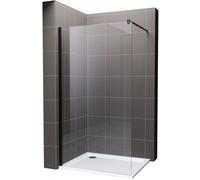 Hagser Bertina parete doccia walk-in 80 cm nero opaca/vetro trasparente HGR00000022
