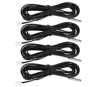 Hagsnec 4 pezzi 2 m termistore sonda impermeabile filo 10 K 1% 3950 nero
