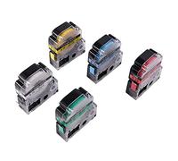 Hagsnec 5 pezzi 9 mm Label Maker Tape Label Maker nero /rosso/blu/giallo/verde etichetta per stampante