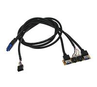 Hagsnec 60 cm Pannello Caso Frontale USB3.0+USB3.0+HD Audio Jack Porte I/O Board+ Interno Linea USB Lunetta Linea FAI DA TE Caso Estensione Linea