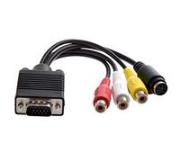 Hagsnec Adattatore VGA per TV S-Video RCA Uscita per PC Video
