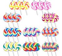 Hagsnec Ciondoli in Lecca-Lecca Colorati Ciondoli in Argilla Lollipop per Fatto A Mano (30 Pezzi)