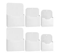 Hagsnec Confezione da 6 porta documenti magnetici formato lettera magnetica portariviste da parete porta documenti (S/M/L)