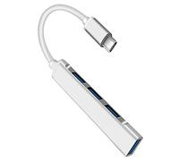 Hagsnec Hub USB C 4 in 1 Tipo C Adattatore Hub in alluminio con porte USB3.0X1+USB2.0X3 per/Pro 2017/2018 XPS Argento