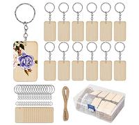 Hagsnec Set di 80 ganci rettangolari vuoti, 80 pezzi e corda di , accessori per fai da te