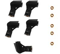 Hagsnec Supporto universale per microfono con spina da 5/8 pollici su adattatore dado da 3/8 pollici, nero (confezione da 5)
