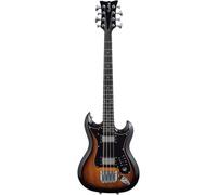 Hagstrom - Basso a 8 corde, nero lucido (H8II-BLK), Tobacco Sunburst
