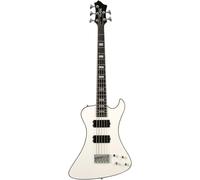 Hagstrom Nekromant 5 White Gloss - Basso elettrico a 5 corde