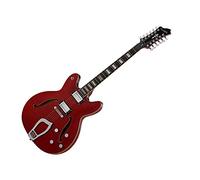 Hagstrom VIDLX12-BLK Viking Deluxe a 12 corde, Wild Cherry trasparente