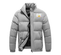 HAGTBFRC Puffer Jacket Ca.ter-Pillar, Cotone Slim Con Giubbotto, Di Transizione Resistente Al Freddo Per La Stagione Autunno-inverno, caldo(Grey,S)