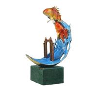 HAGTRB Attira l'ornamento della Statua della ricchezza Ornamenti creativi di Pesce Interamente in Rame, armadietto del Vino per la casa, Il Soggiorno, Decorazioni per Il Desktop dell'ufficio, Statue