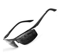 HAGTRB Gesruny - Occhiali da sole unisex, polarizzati, protezione UV400, montatura in metallo Al-Mg, classici, retrò, rettangolari, sfumature, unisex, leggeri, antiriflesso, occhiali da sole sportivi