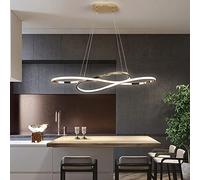 HAGTRB Lampadario a soffitto a LED contemporanei con Telecomando per l'isola della Cucina, Luce Rotonda per la Sala da Pranzo Moderna lampadario ad Anello a LED